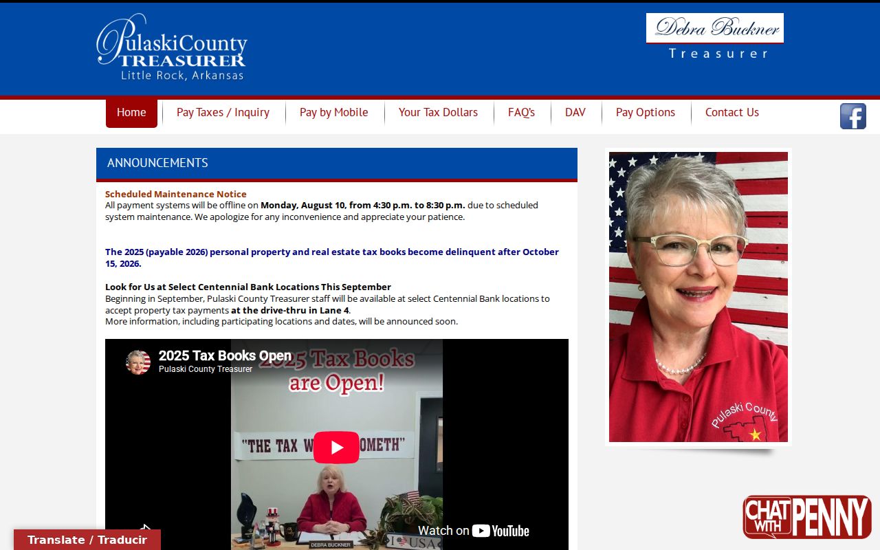 Pulaski County street directory property tax portal for parcel context