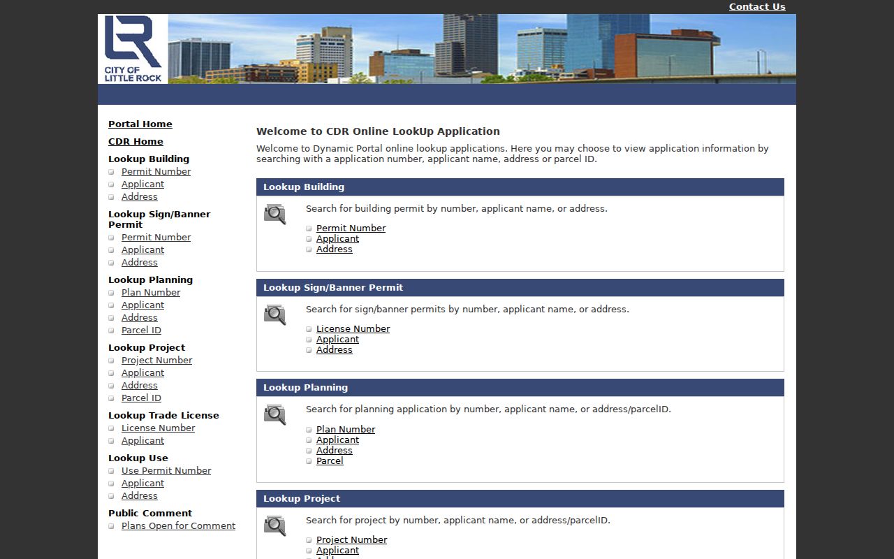 Pulaski County street directory Little Rock permit lookup by address